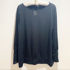 CAPSULE Plus Slinky Black Long Split Sleeve Blouse